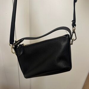 Elegant Black Leather Crossbody Bag